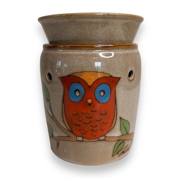 Scentsy Owl on Limb Full Size Wax Warmer Stone Color WORKS Style 26973 Complete - Picture 1 of 13
